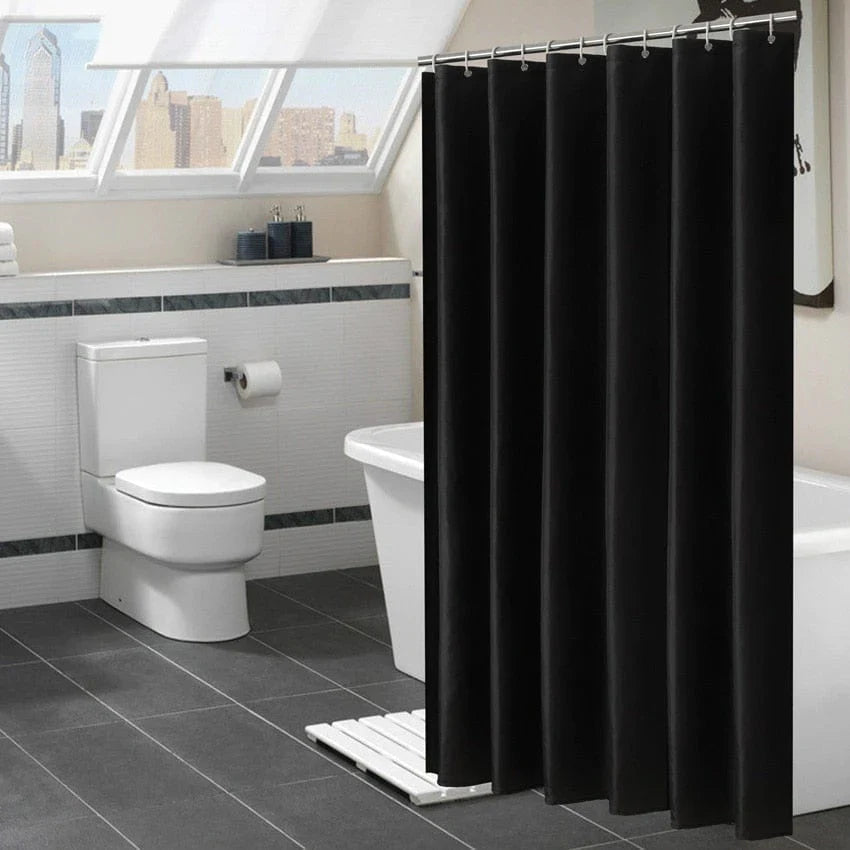 Rideau de Douche Noir Design Minimaliste 0