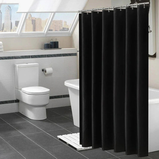 Rideau de Douche Noir Design Minimaliste 0