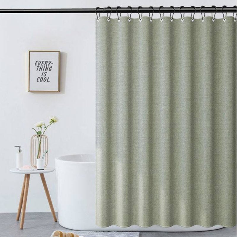Rideau de Douche en Lin pour Salle de Bain Moderne 0