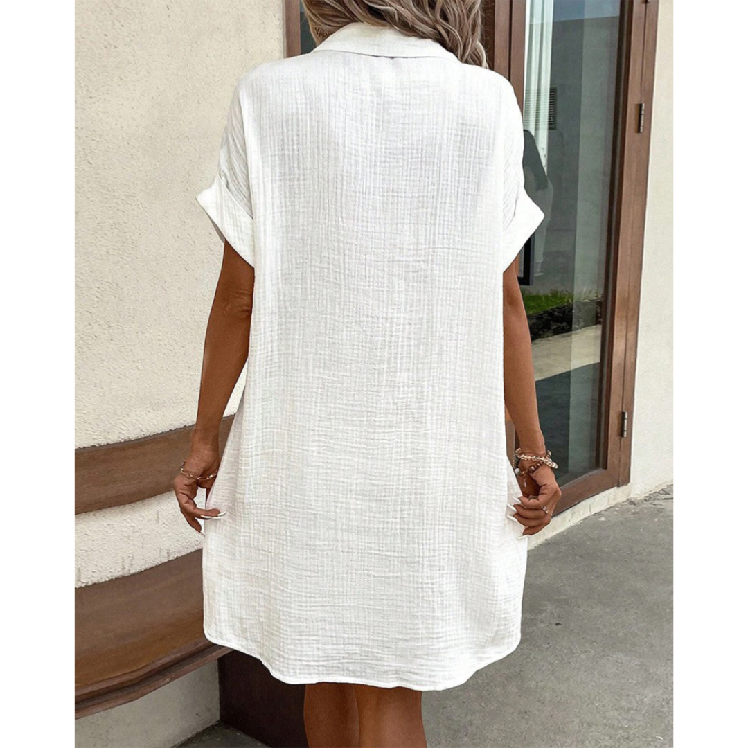 Robe Chemise Moderne Femme en Tissu Léger 3