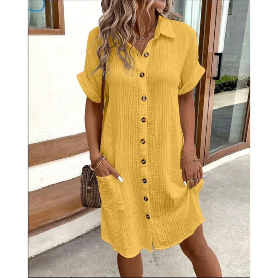Robe Chemise Moderne Femme en Tissu Léger 4