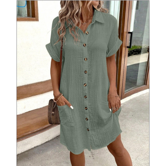 Robe Chemise Moderne Femme en Tissu Léger 6