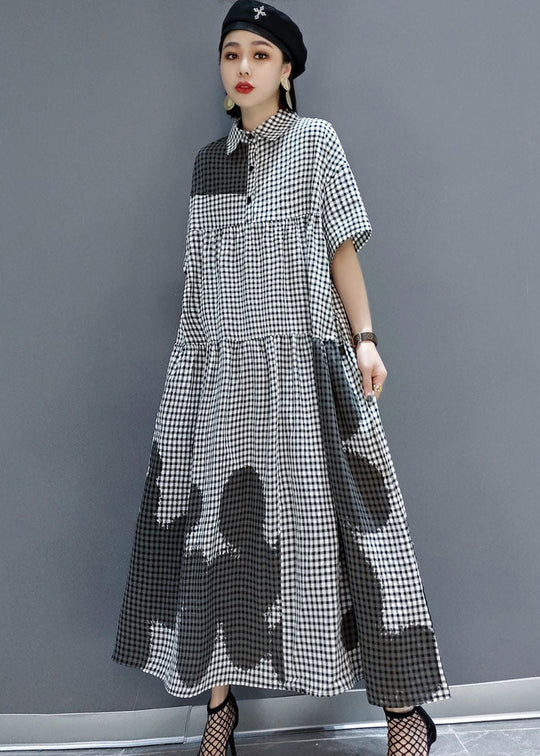 Robe Chemise à Carreaux Modernes pour Femmes 1