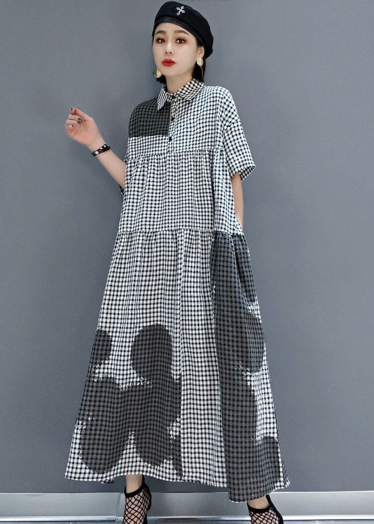 Robe Chemise à Carreaux Modernes pour Femmes 2