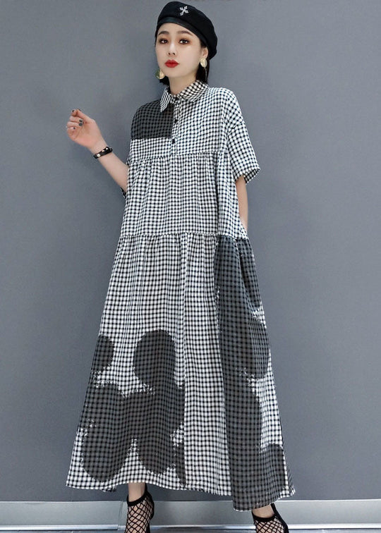 Robe Chemise à Carreaux Modernes pour Femmes 2