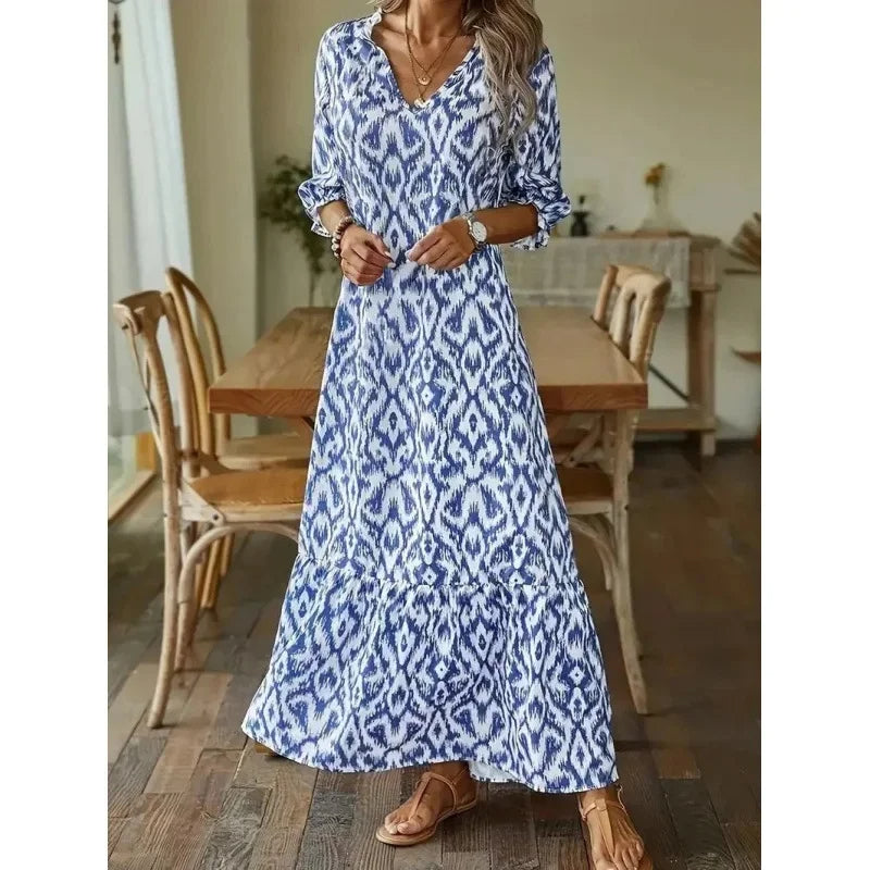 Robe D'été Femme Aérée Col En V Chic 1