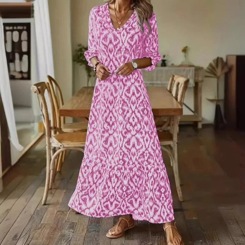 Robe D'été Femme Aérée Col En V Chic 2
