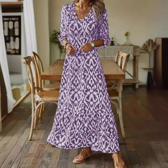 Robe D'été Femme Aérée Col En V Chic 3
