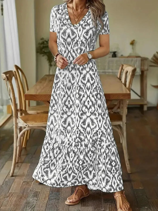 Robe D'été Femme Aérée Col En V Chic 4