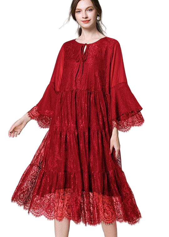 Robe D'été Femme Chic À Manches Évasées 0