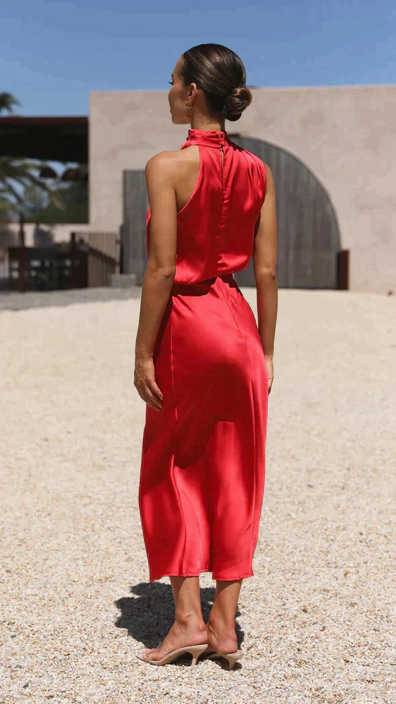 Robe Demi Satinée Élégante pour Femmes 5