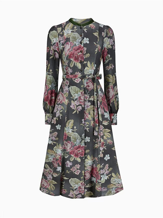 Robe Dirndl Vintage à Motif Floral pour Femme 5