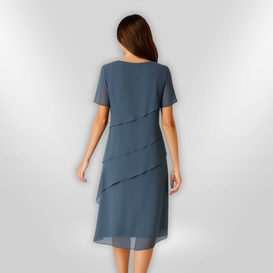 Robe Élégante Femme en Chiffon à Couches Superposées 2