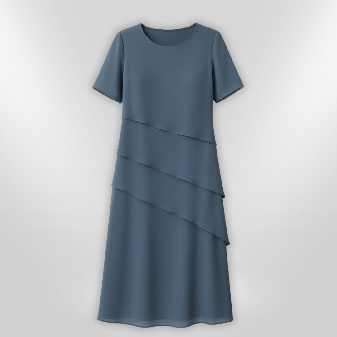 Robe Élégante Femme en Chiffon à Couches Superposées 3