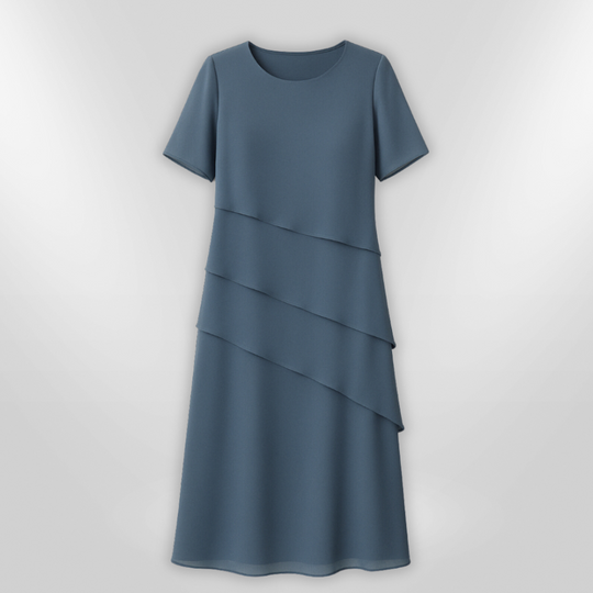 Robe Élégante Femme en Chiffon à Couches Superposées 3