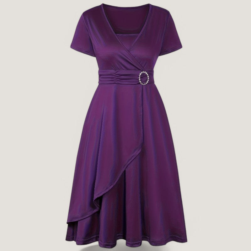 Robe Femme Asymétrique avec Strass 1