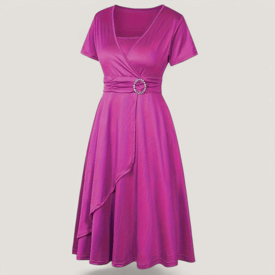 Robe Femme Asymétrique avec Strass 7