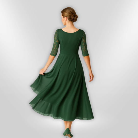 Robe Femme Asymétrique en Dentelle pour Soirée Élégante 2