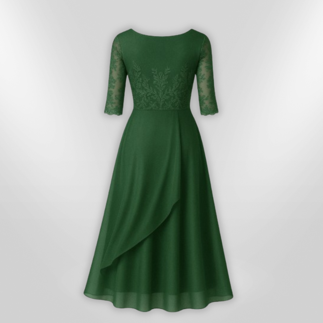 Robe Femme Asymétrique en Dentelle pour Soirée Élégante 4