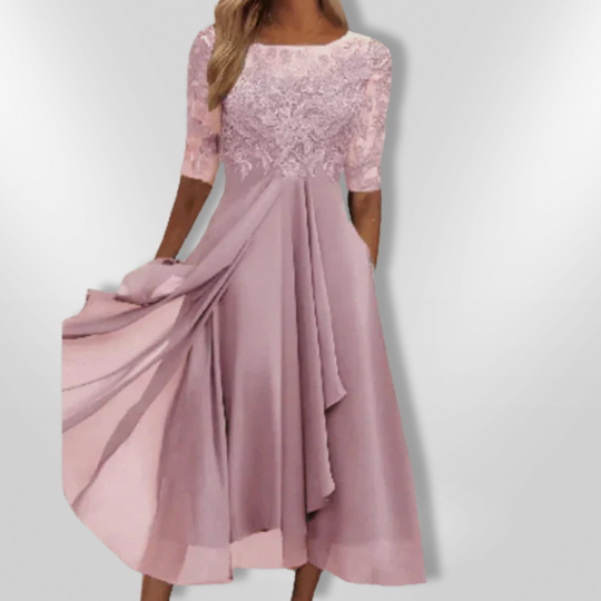 Robe Femme Asymétrique en Dentelle pour Soirée Élégante 7