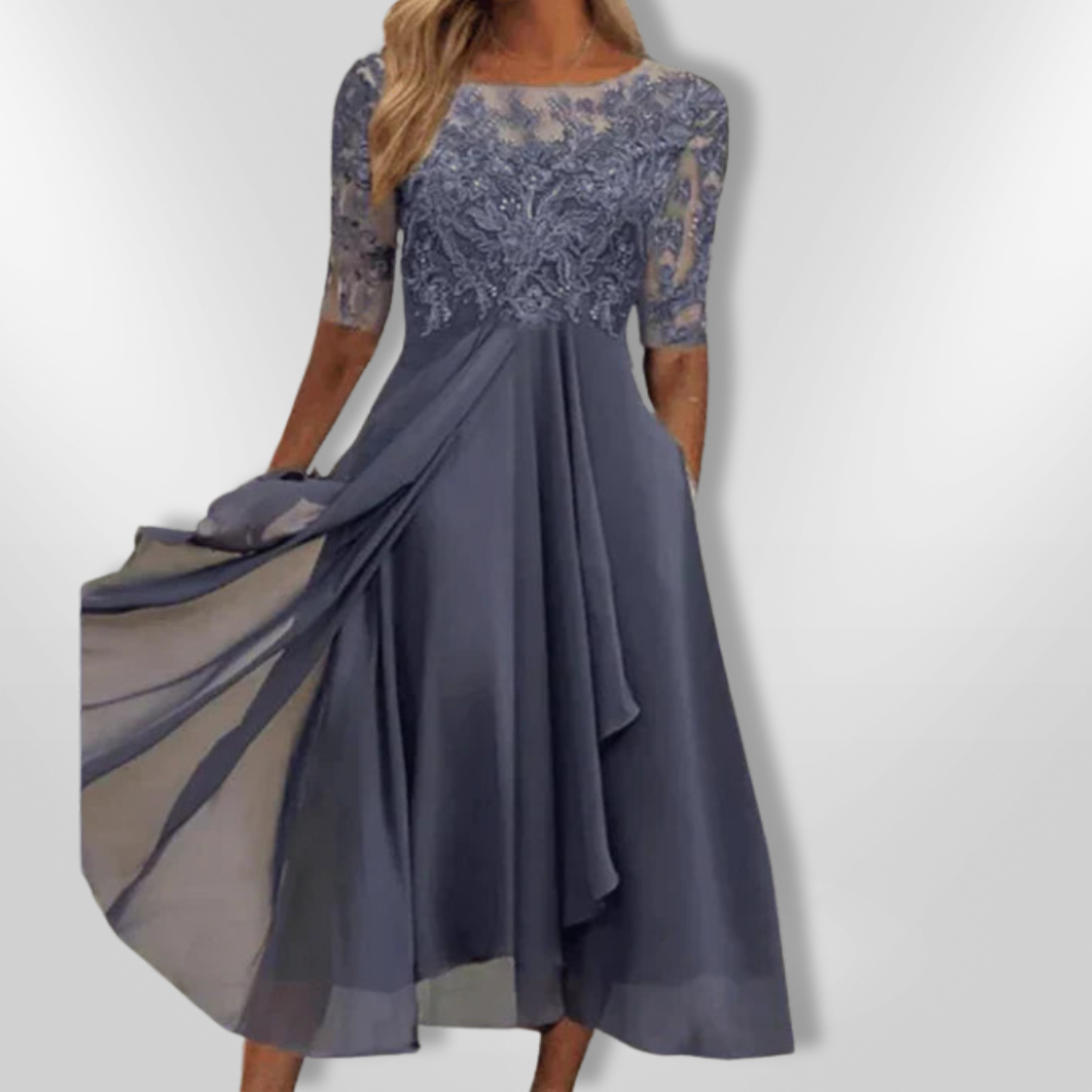Robe Femme Asymétrique en Dentelle pour Soirée Élégante 9