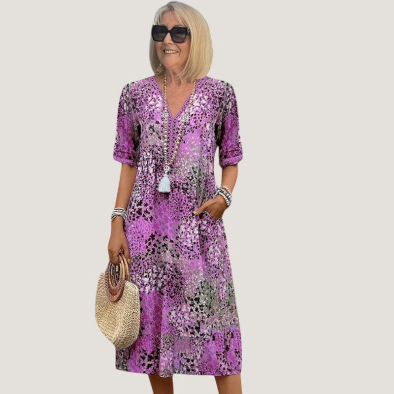 Robe Femme Bohème Fluide Drapée Tissu Léger 5