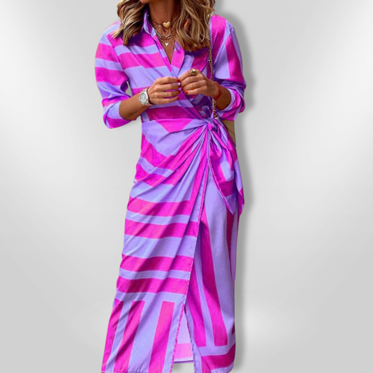Robe Femme Cache-Cœur Imprimée Tissu Léger Élégante 8