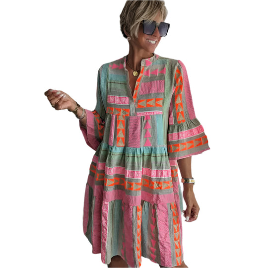 Robe Femme Classique Élégante en Polyester et Viscose pour Soirées et Occasions Spéciales 0