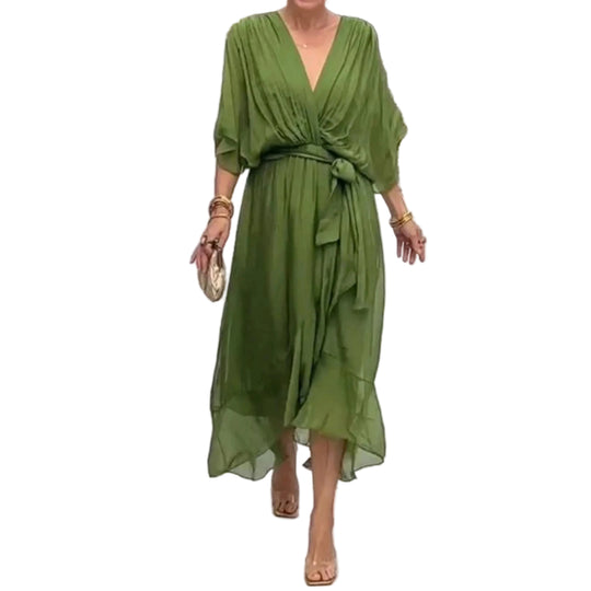 Robe Femme Col V Chic 0