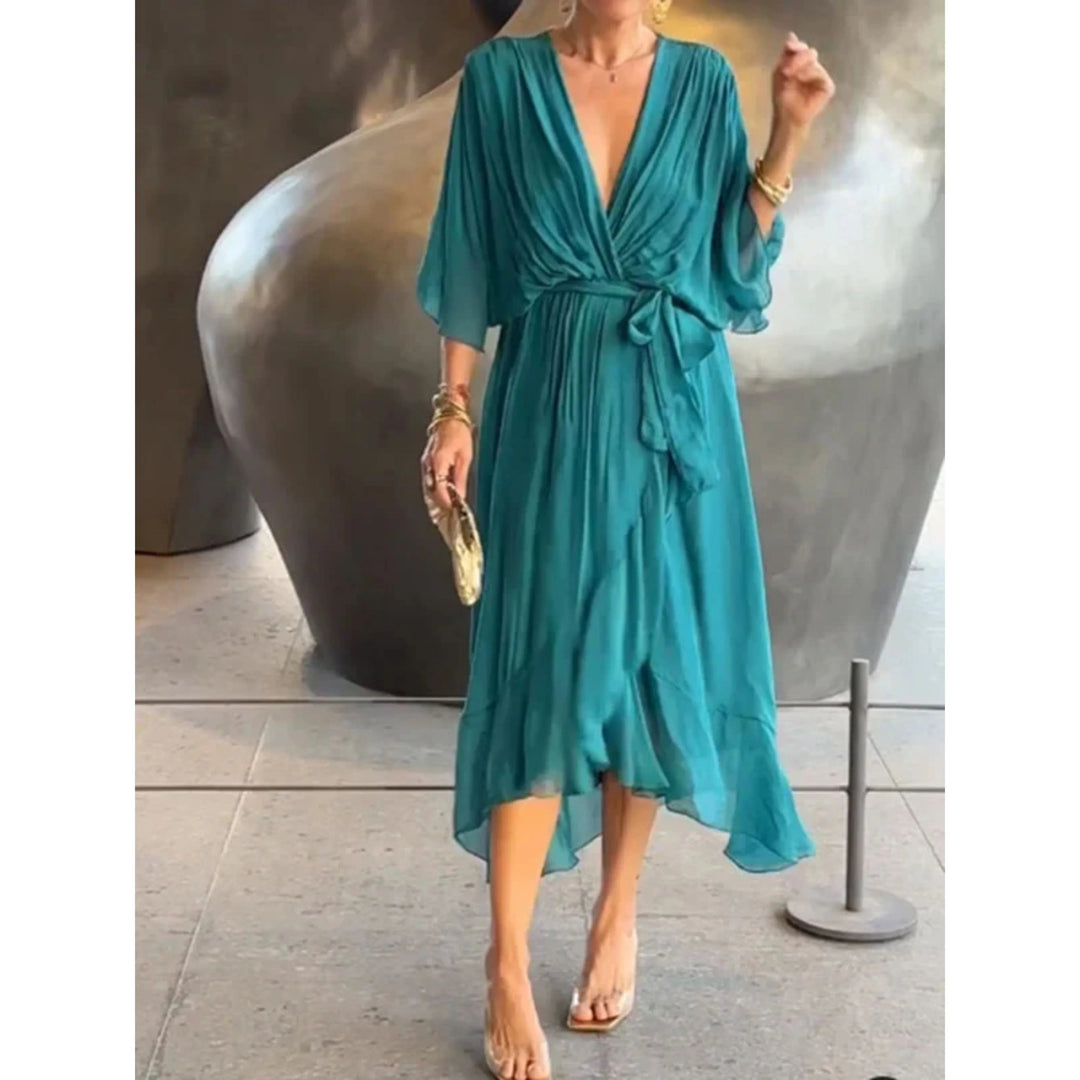 Robe Femme Col V Chic 5