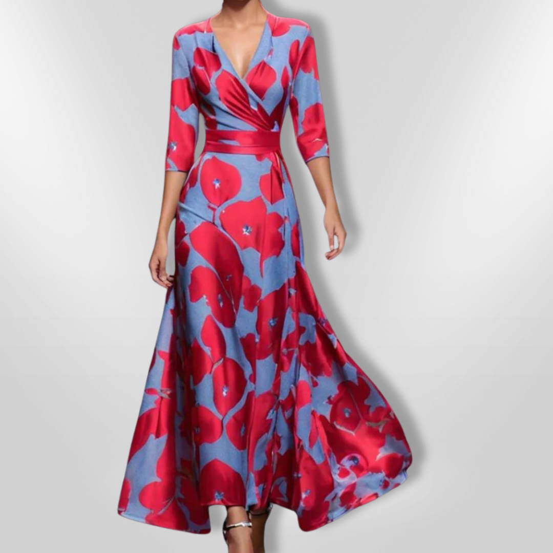 Robe Femme Élégante à Motifs Floraux en Tissu Léger 0
