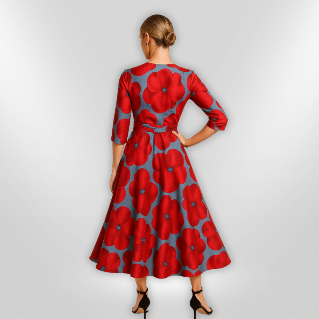 Robe Femme Élégante à Motifs Floraux en Tissu Léger 2
