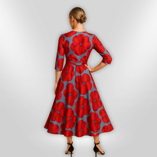 Robe Femme Élégante à Motifs Floraux en Tissu Léger 2