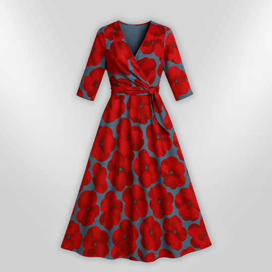 Robe Femme Élégante à Motifs Floraux en Tissu Léger 3