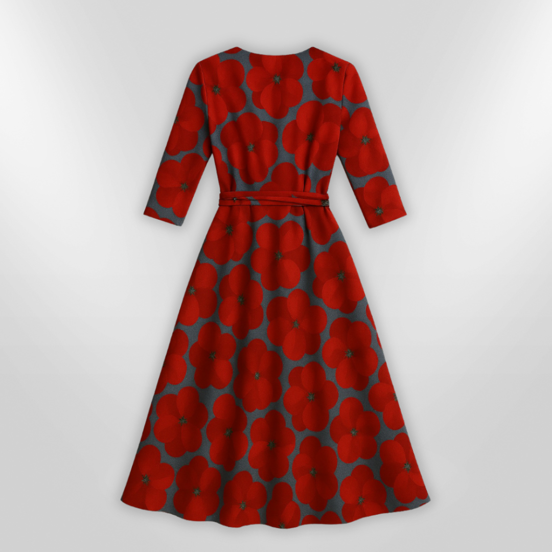 Robe Femme Élégante à Motifs Floraux en Tissu Léger 4