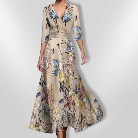 Robe Femme Élégante à Motifs Floraux en Tissu Léger 6