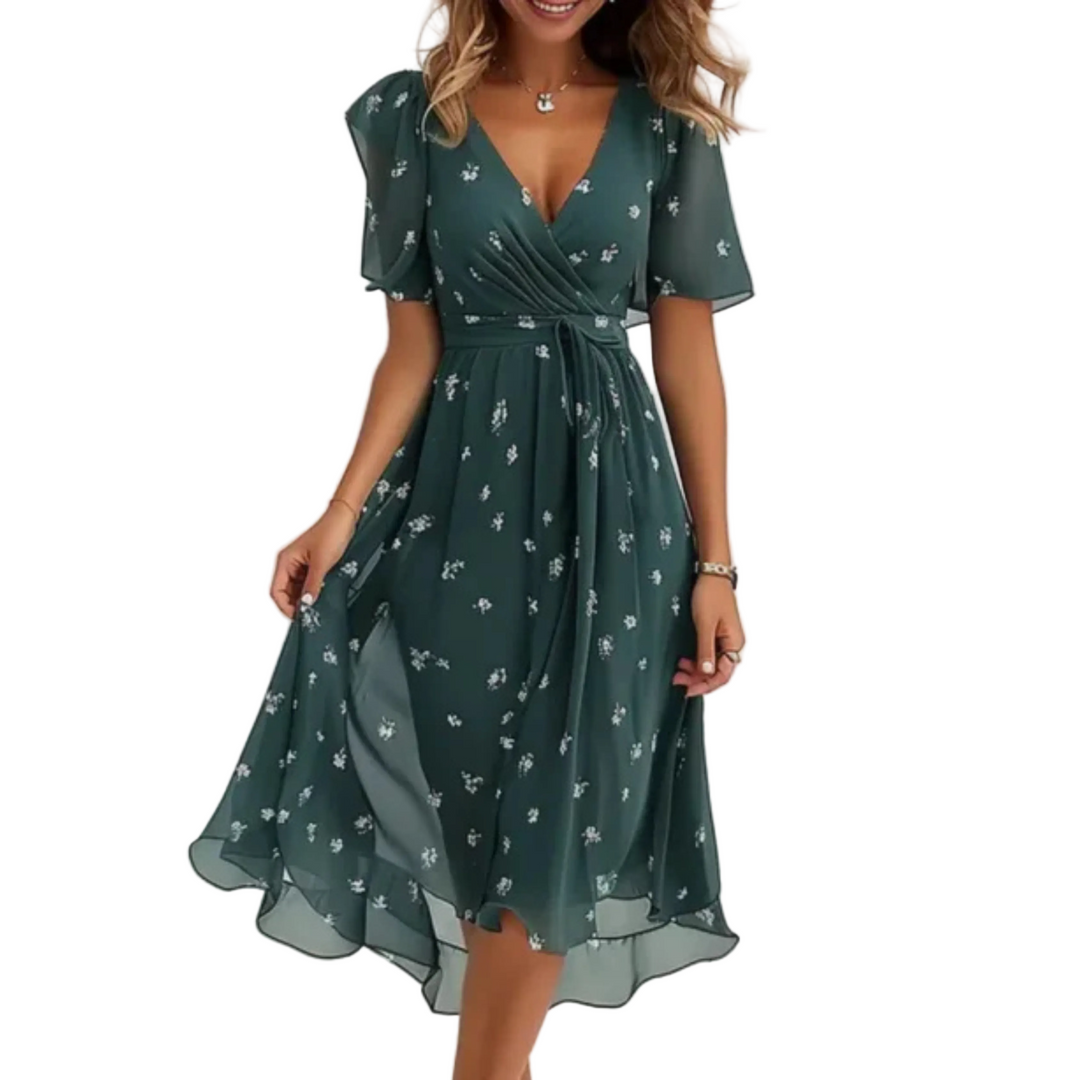 Robe Femme Fluide Col en V 0