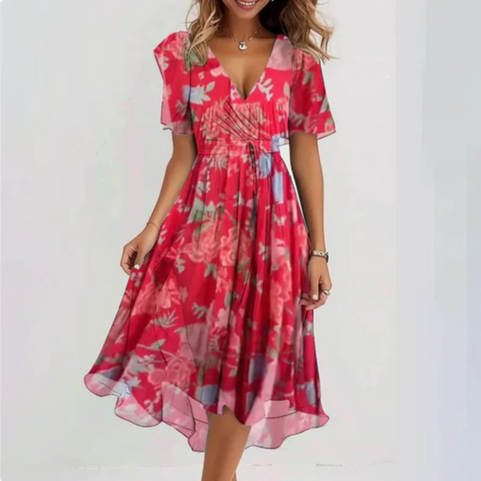 Robe Femme Fluide Col en V 1