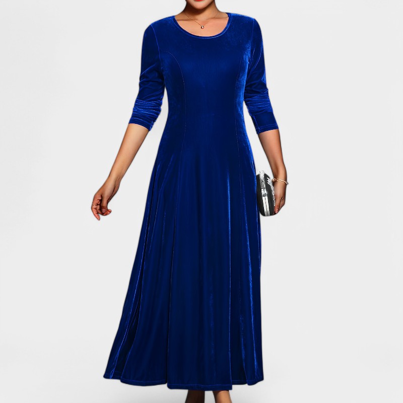 Robe Femme Midi Manches Longues Polyester Casual 1