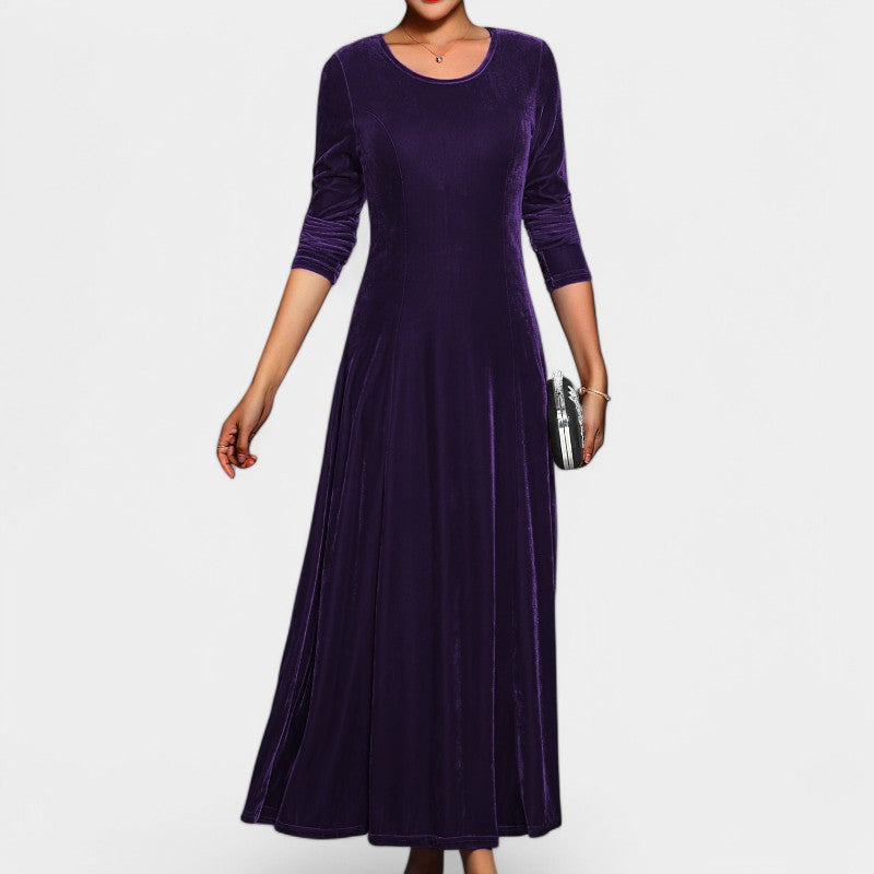 Robe Femme Midi Manches Longues Polyester Casual 2