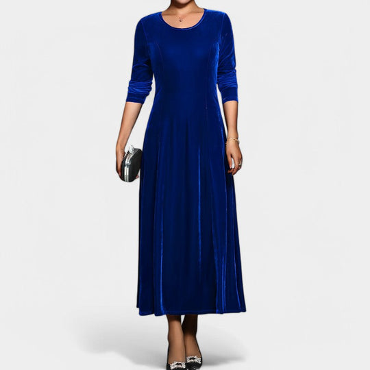 Robe Femme Midi Manches Longues Polyester Casual 5