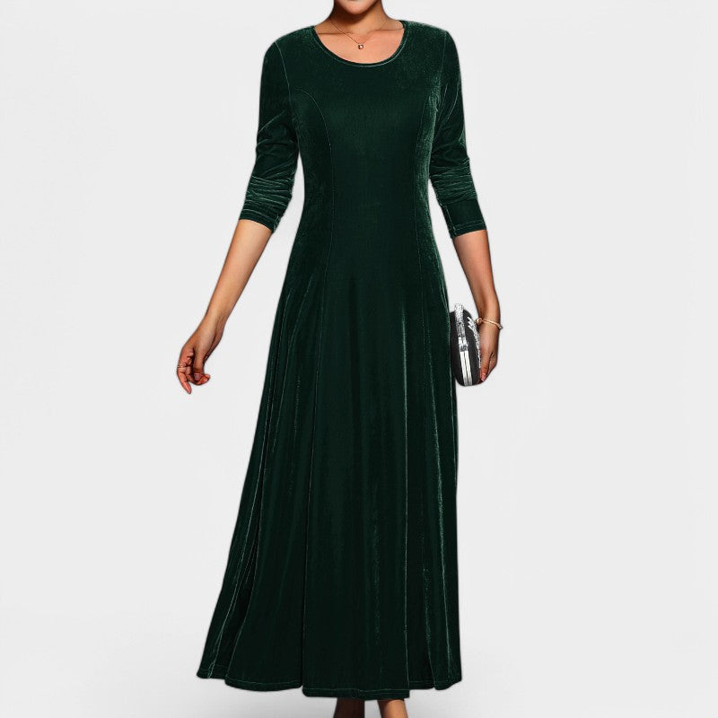 Robe Femme Midi Manches Longues Polyester Casual 6