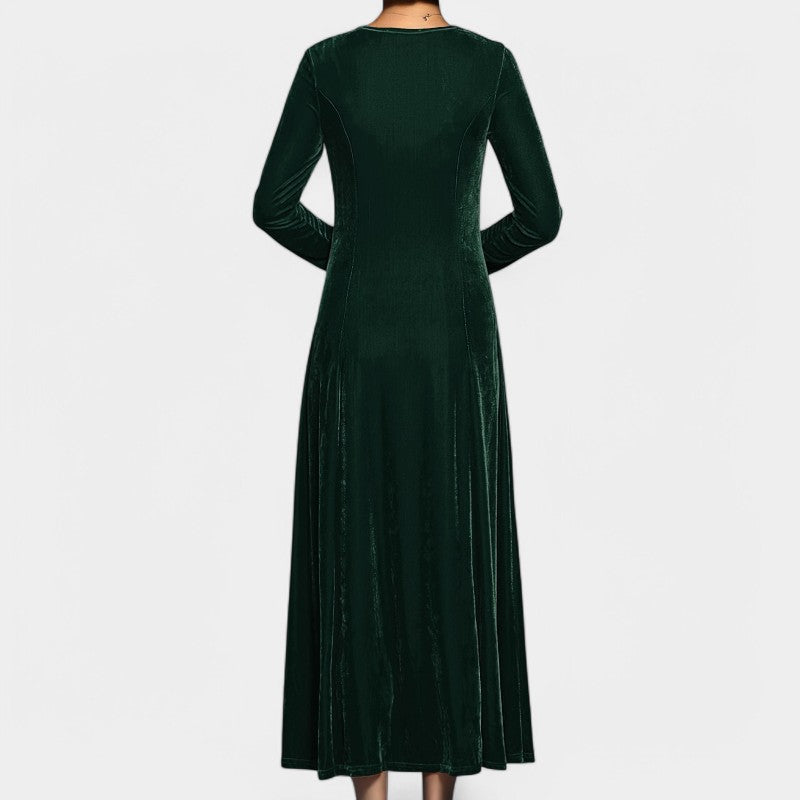 Robe Femme Midi Manches Longues Polyester Casual 7