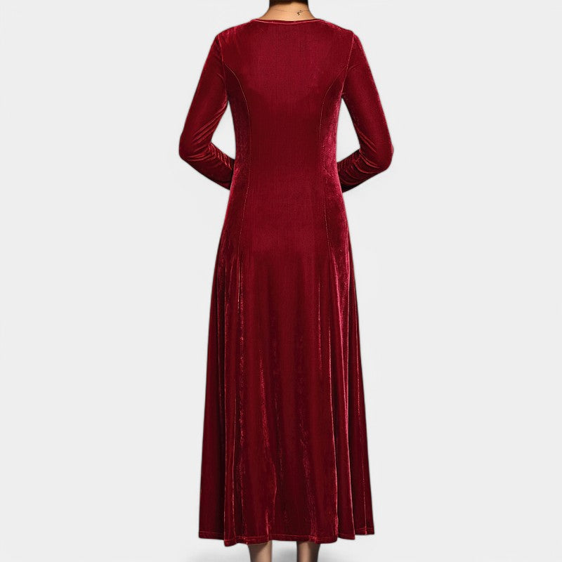 Robe Femme Midi Manches Longues Polyester Casual 8