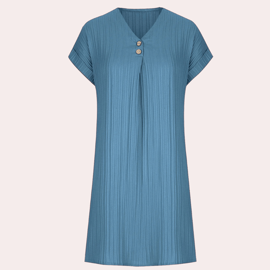 Robe Femme Mini Col en V Design Minimaliste Polyester 3