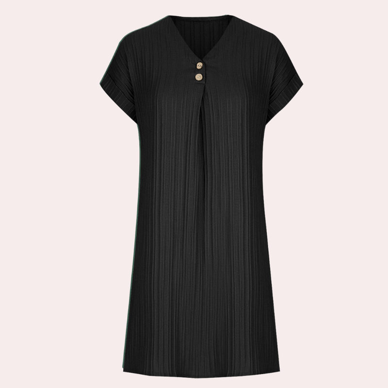 Robe Femme Mini Col en V Design Minimaliste Polyester 4