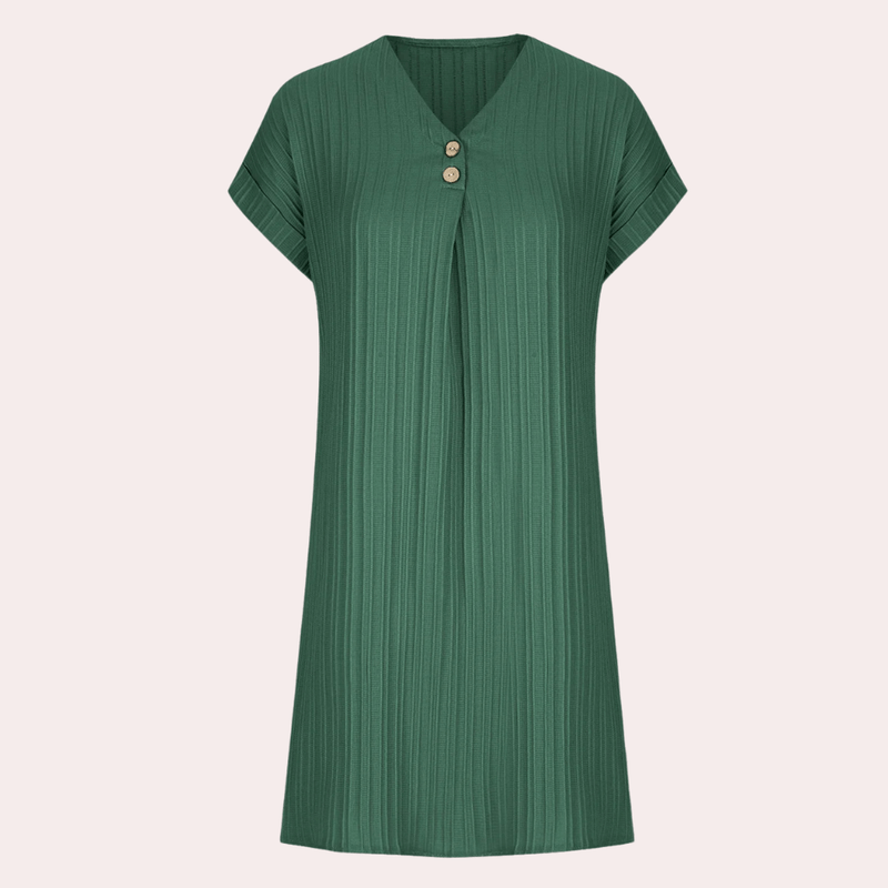 Robe Femme Mini Col en V Design Minimaliste Polyester 5
