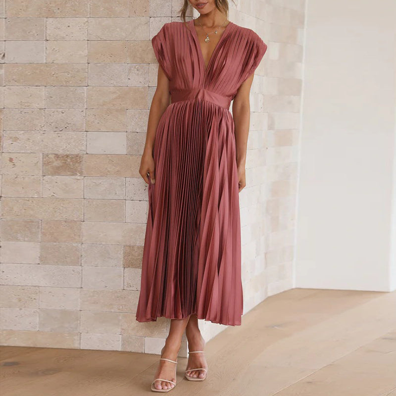 Robe Femme Moderne à Col V Sans Manches 3