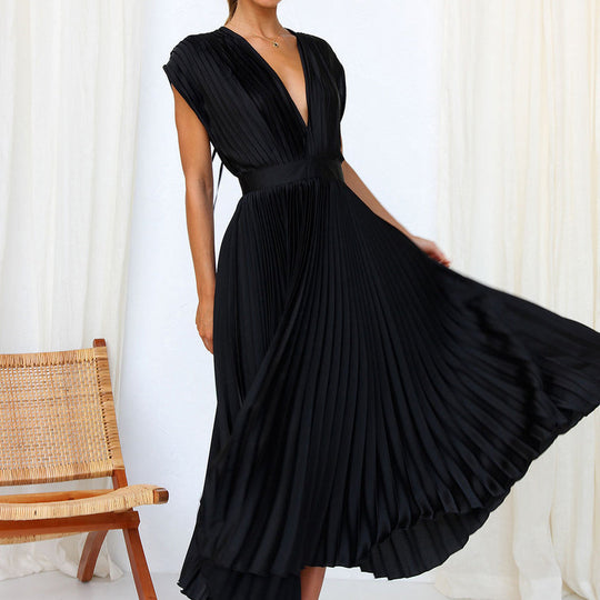 Robe Femme Moderne à Col V Sans Manches 7