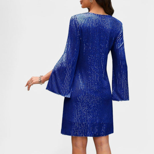 Robe Femme Tunique à Sequins Design Raffiné en Polyester 2